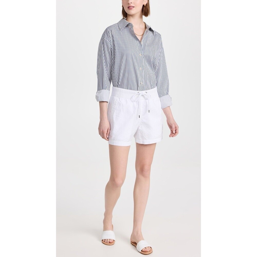 (B5) James Perse Standard Seersucker Cotton Striped Shorts RARE!, Sz 2